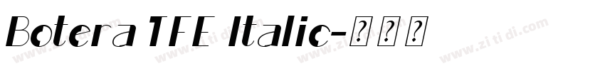 Botera TFE Italic字体转换